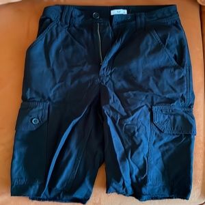 TNA black cargo shorts